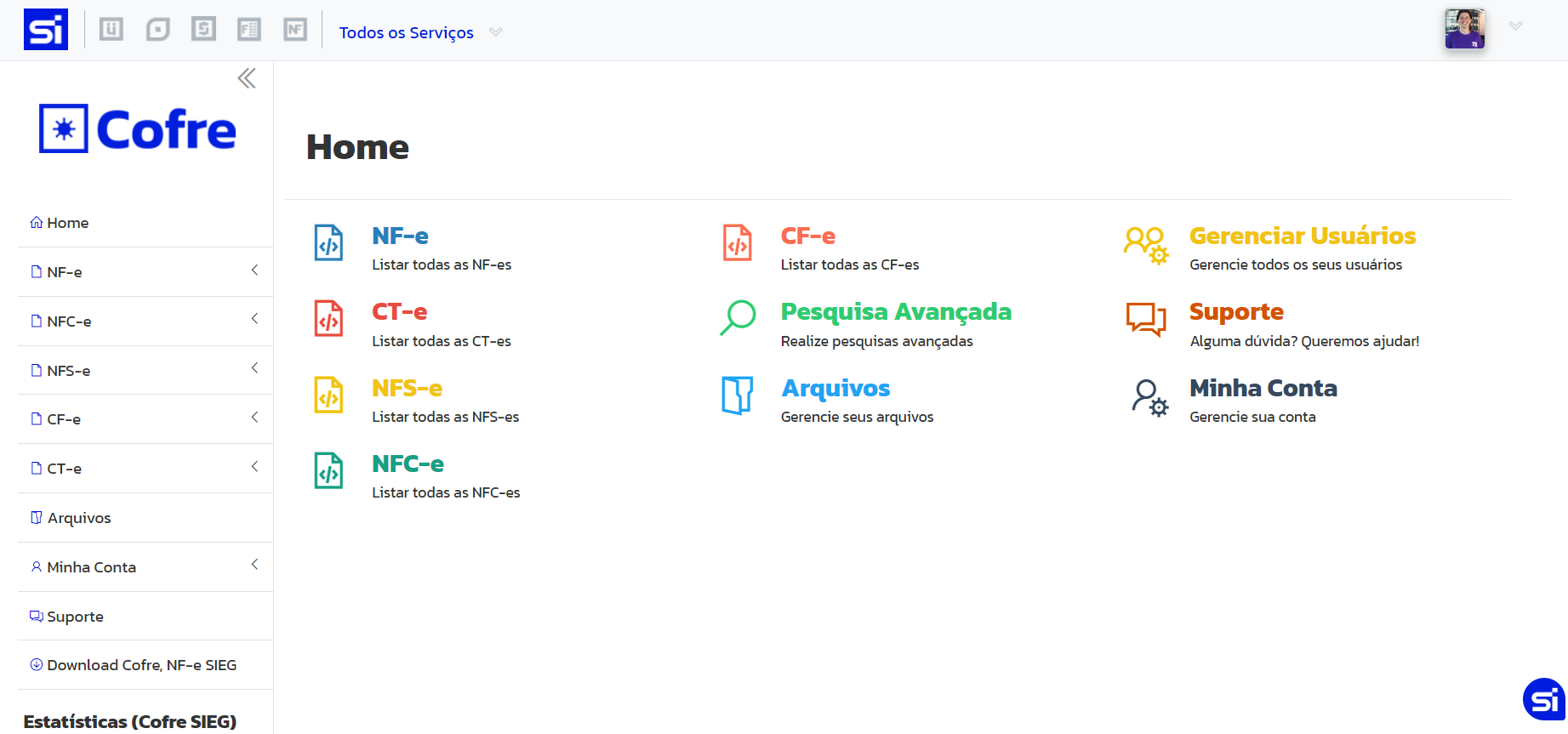 xml de nf-e / Cofre SIEG